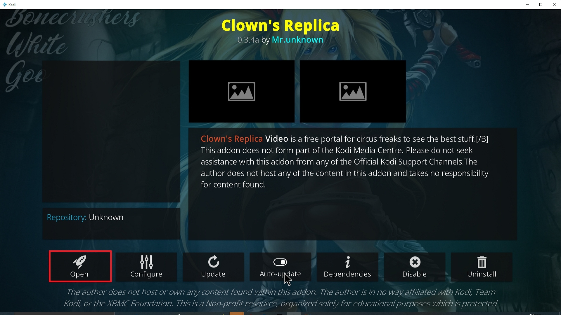 Step 26 Installing Clowns RepLica addon on Kodi