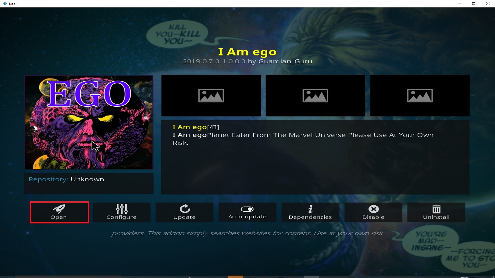 Step 26 Installing I Am Ego addon on Kodi