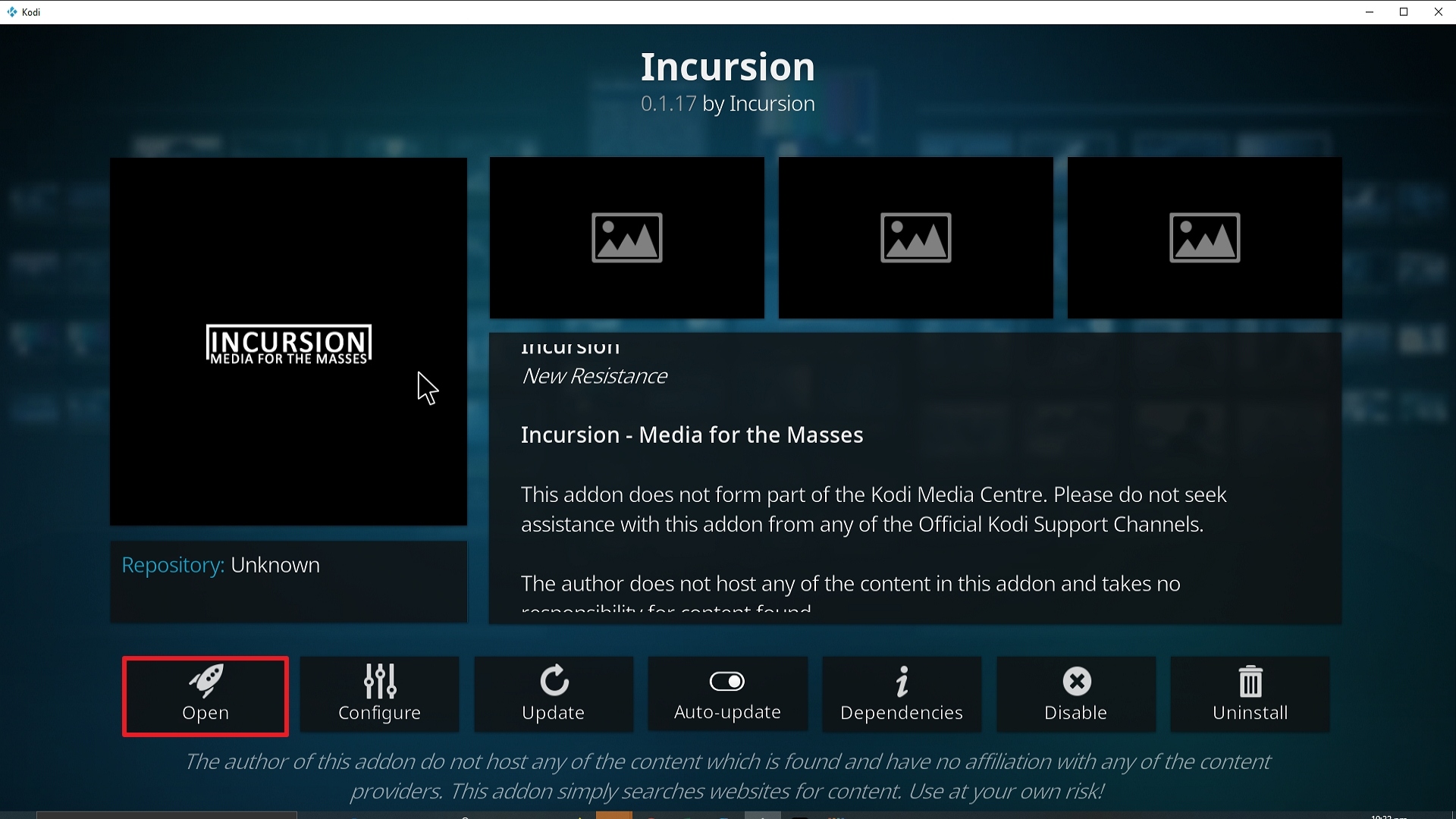 Step 26 Installing Incursion addon on Kodi