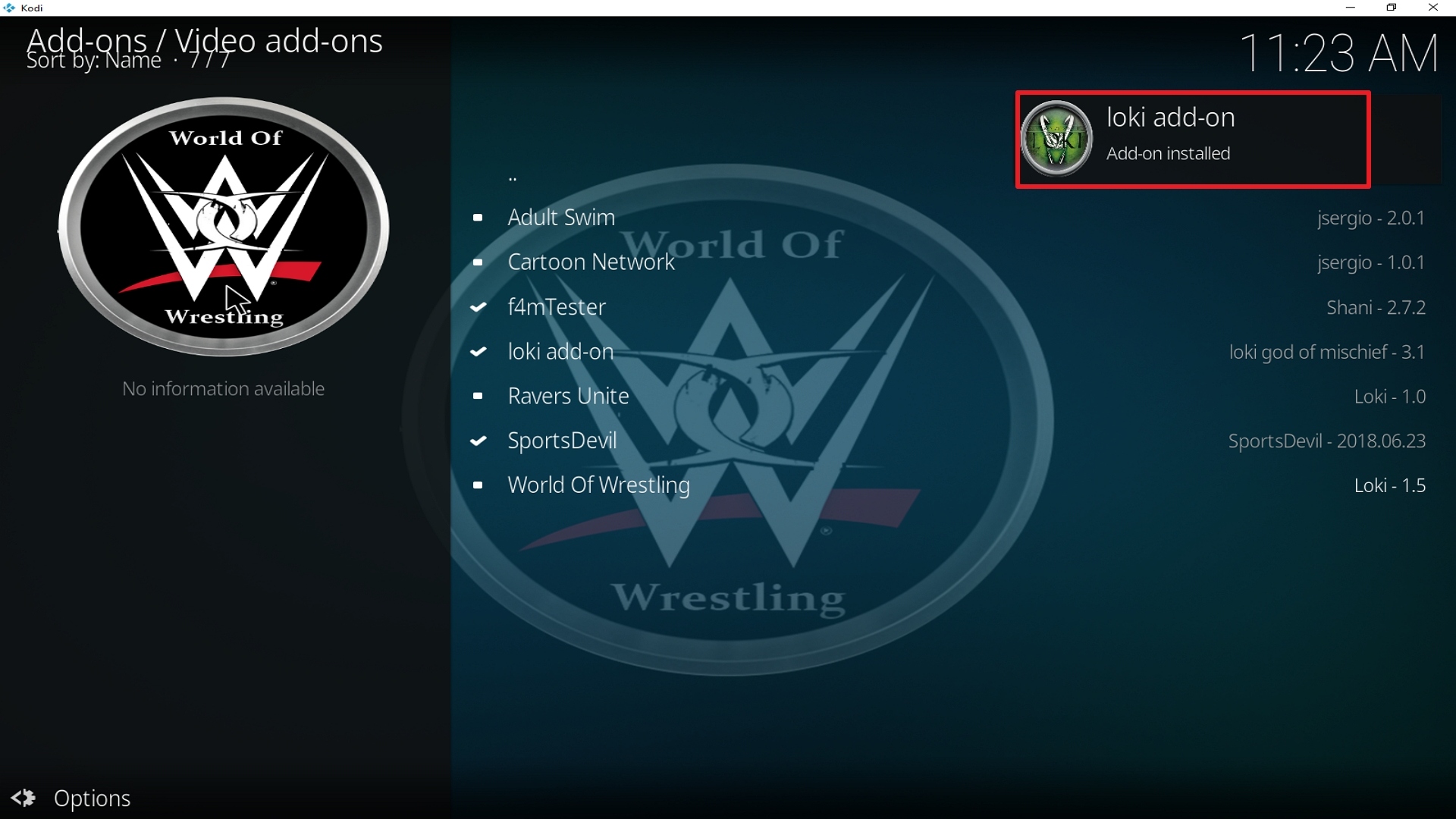 Step 26 Installing Loki addon on Kodi