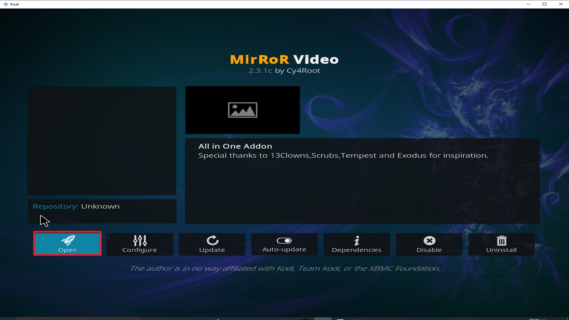 Step 26 Installing Mirror addon on Kodi