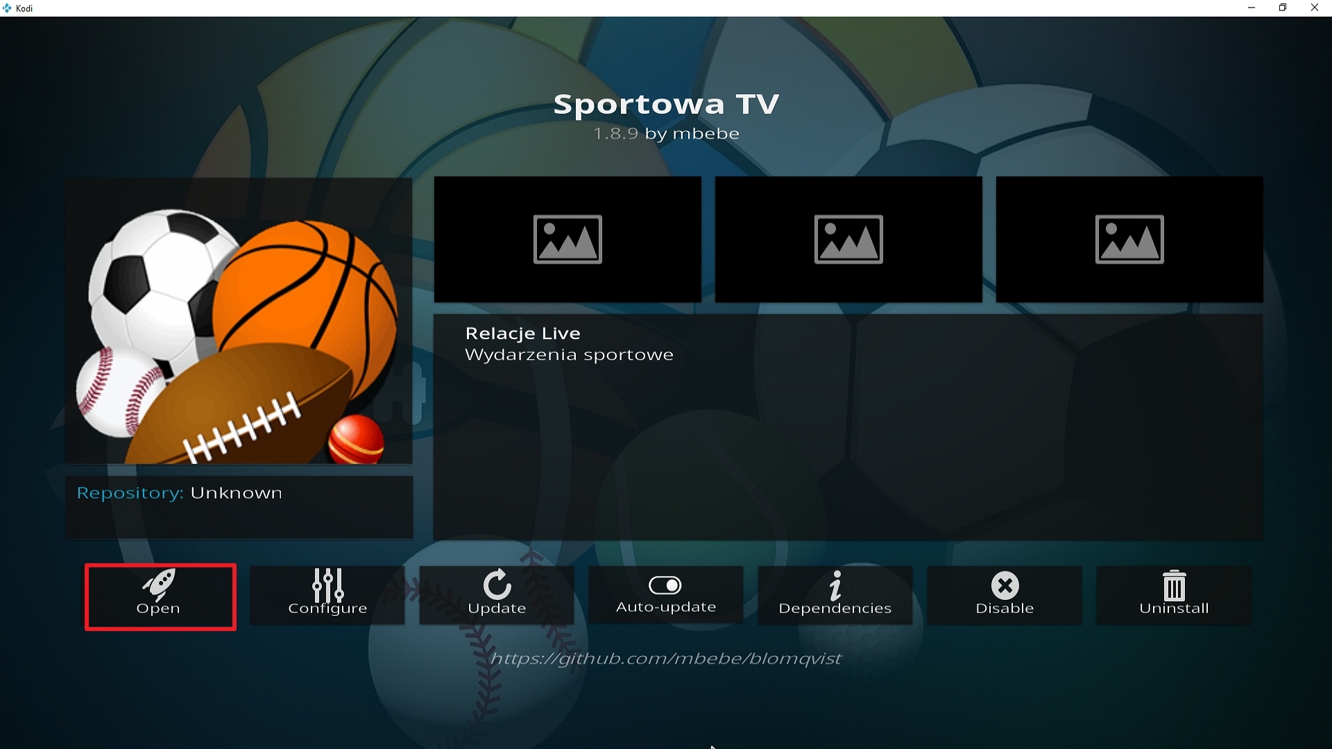 Step 26 Installing Sportowa TV addon on Kodi