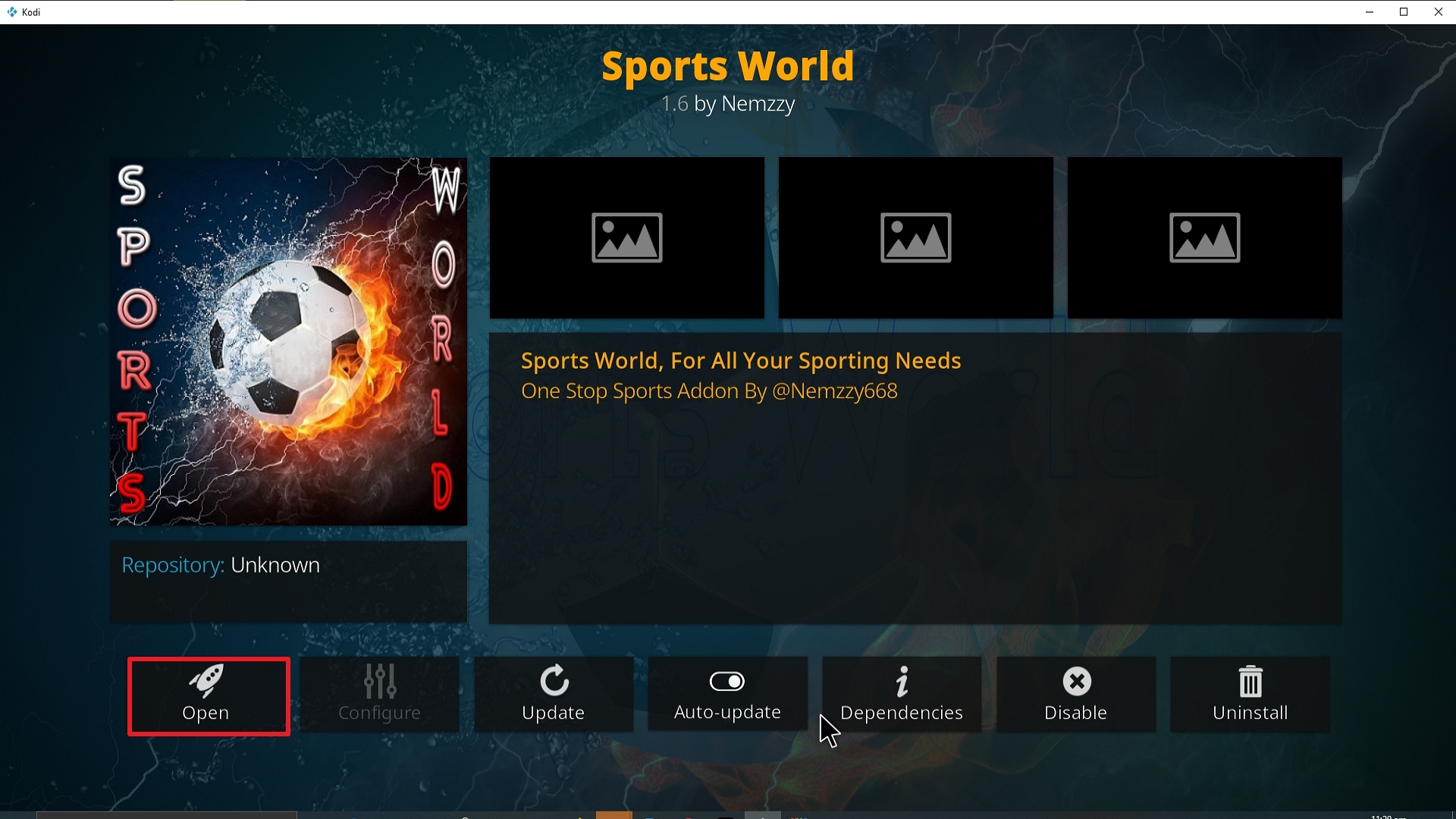 Step 26 Installing Sports World addon on Kodi