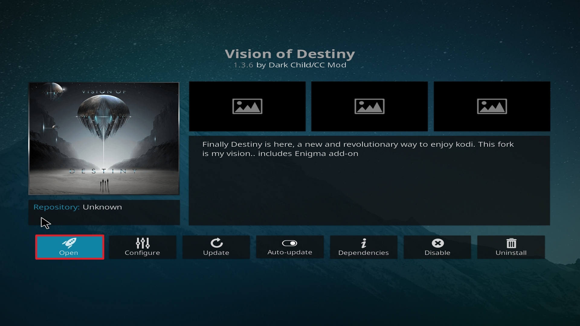 Step 26 Installing Vision of Destiny on Kodi