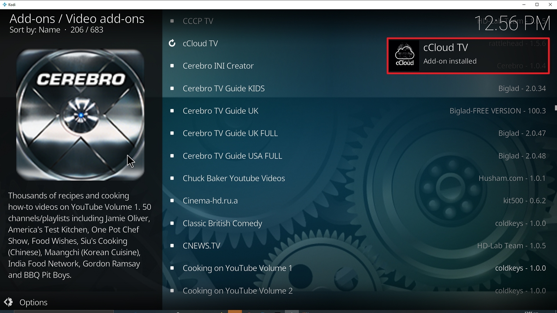 Step 26 Installing cCloud Kodi addon on Kodi