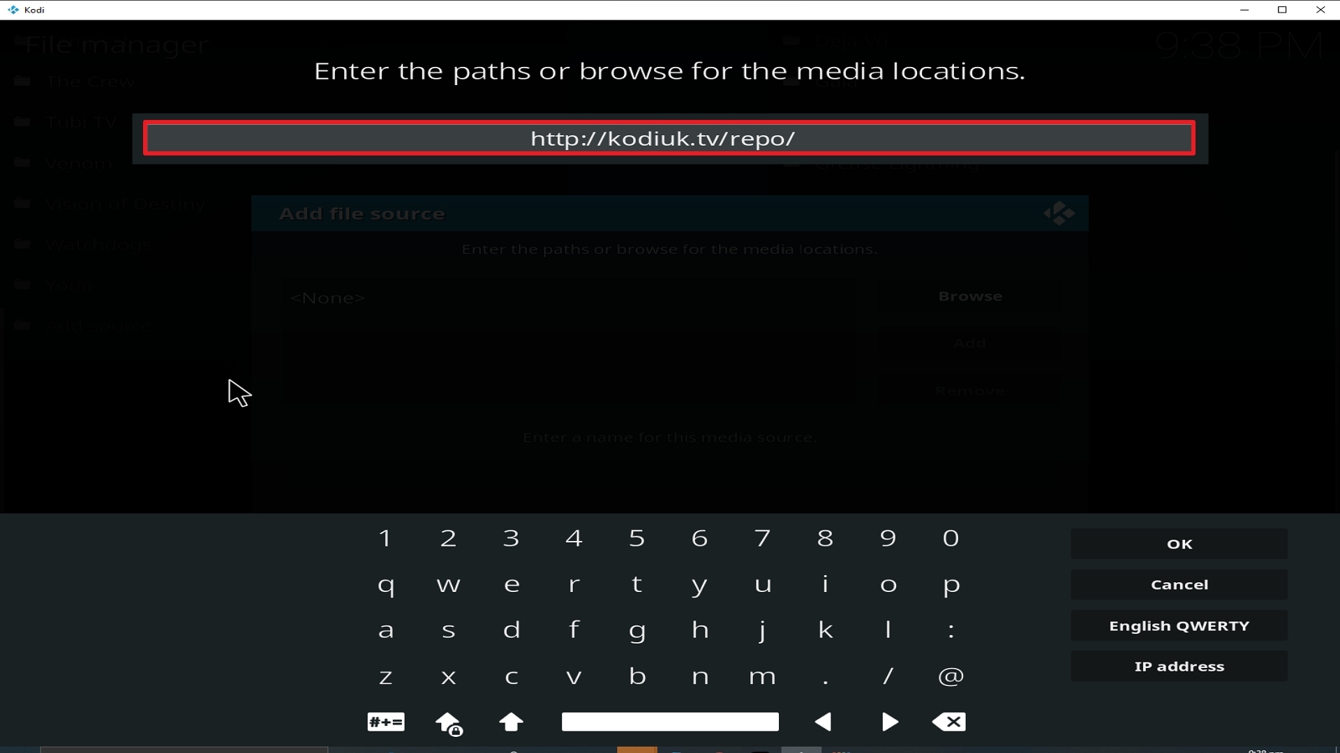 Step 9 Installing Genesis addon on Kodi