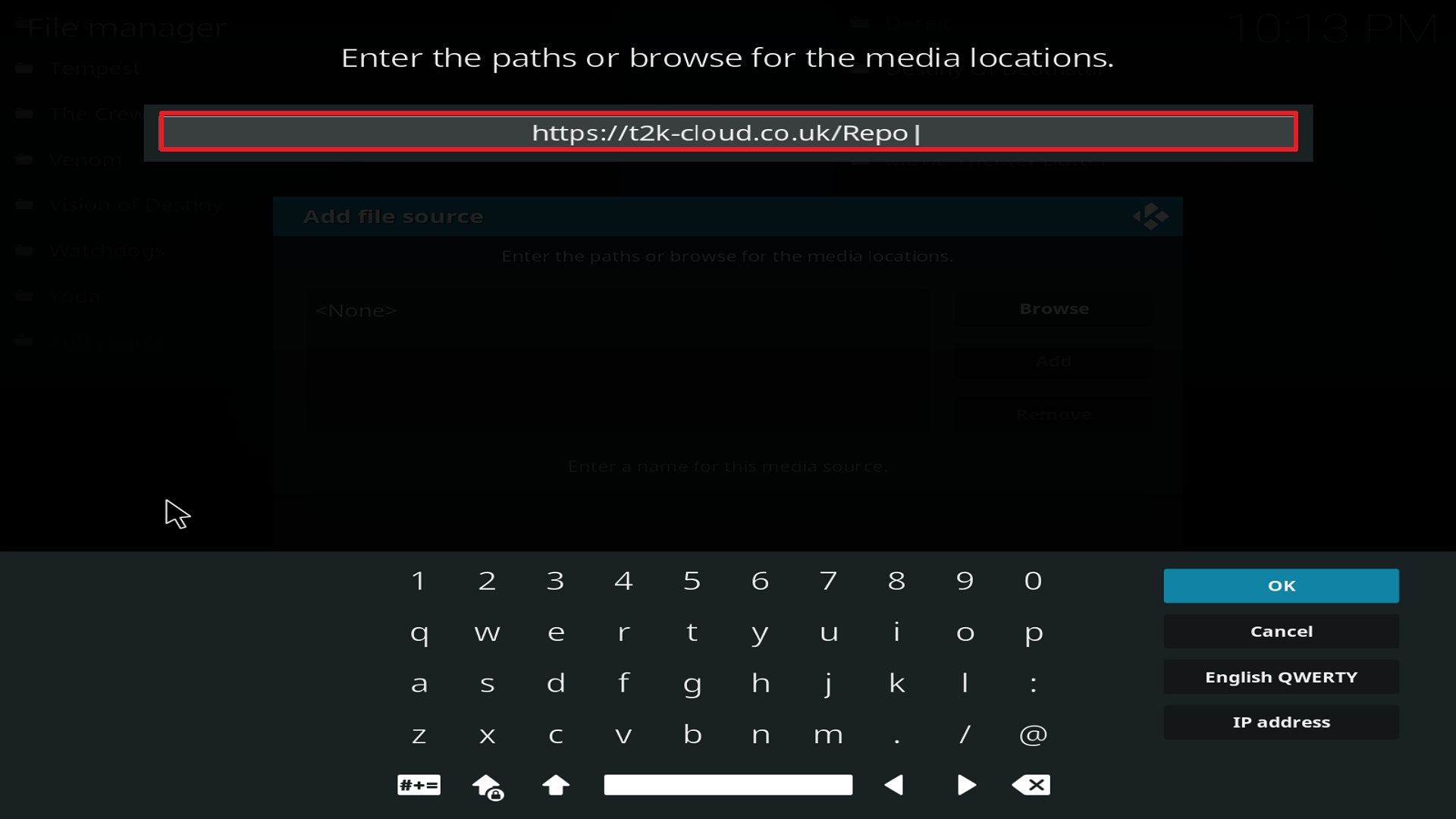 Step 9 Installing IT addon on Kodi