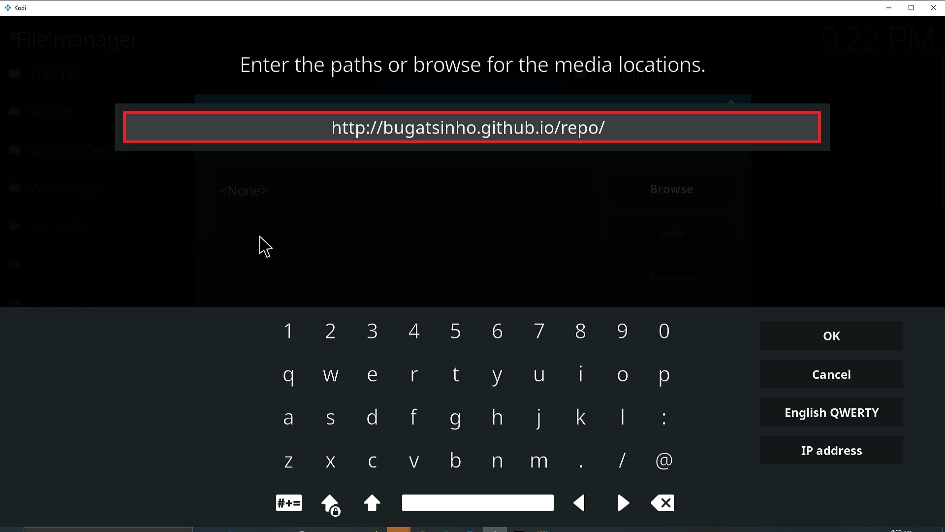 Step 9 Installing Sport365 Live addon on Kodi