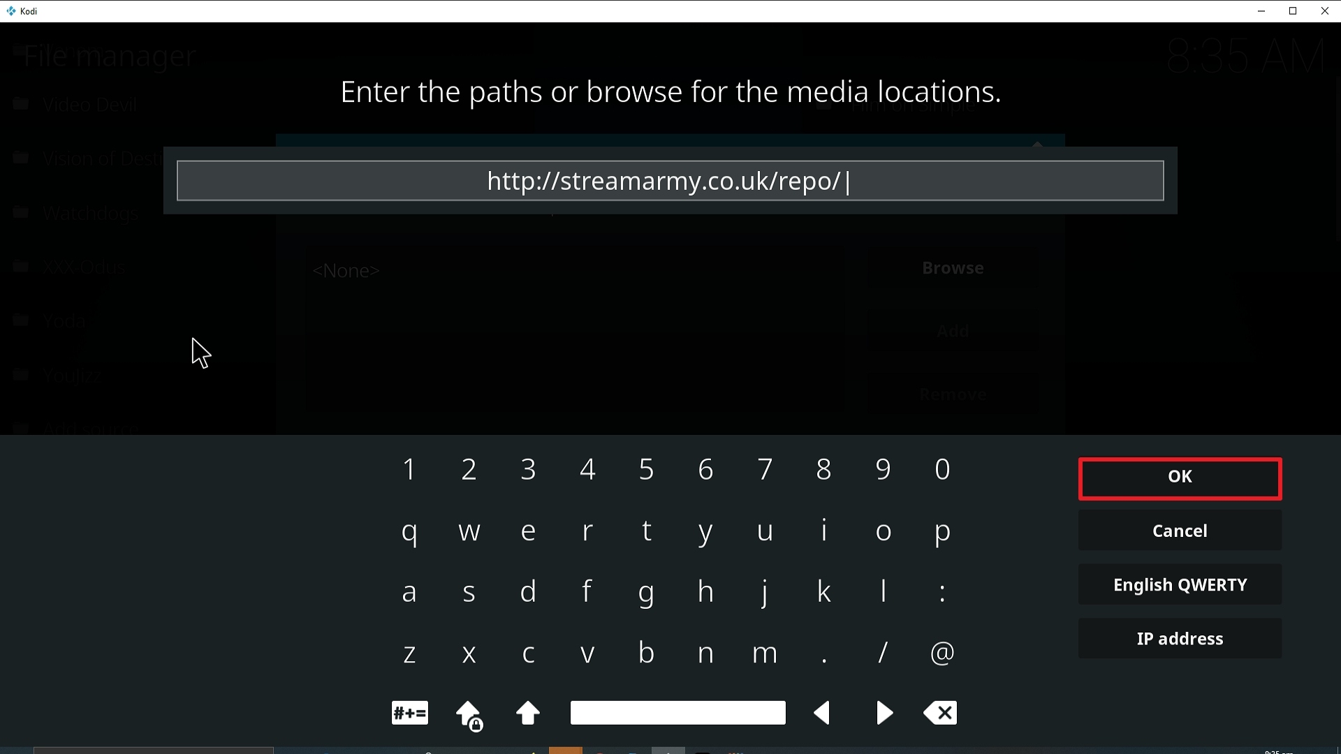 Step 10 Installing Entertain Me Kodi addon on Kodi