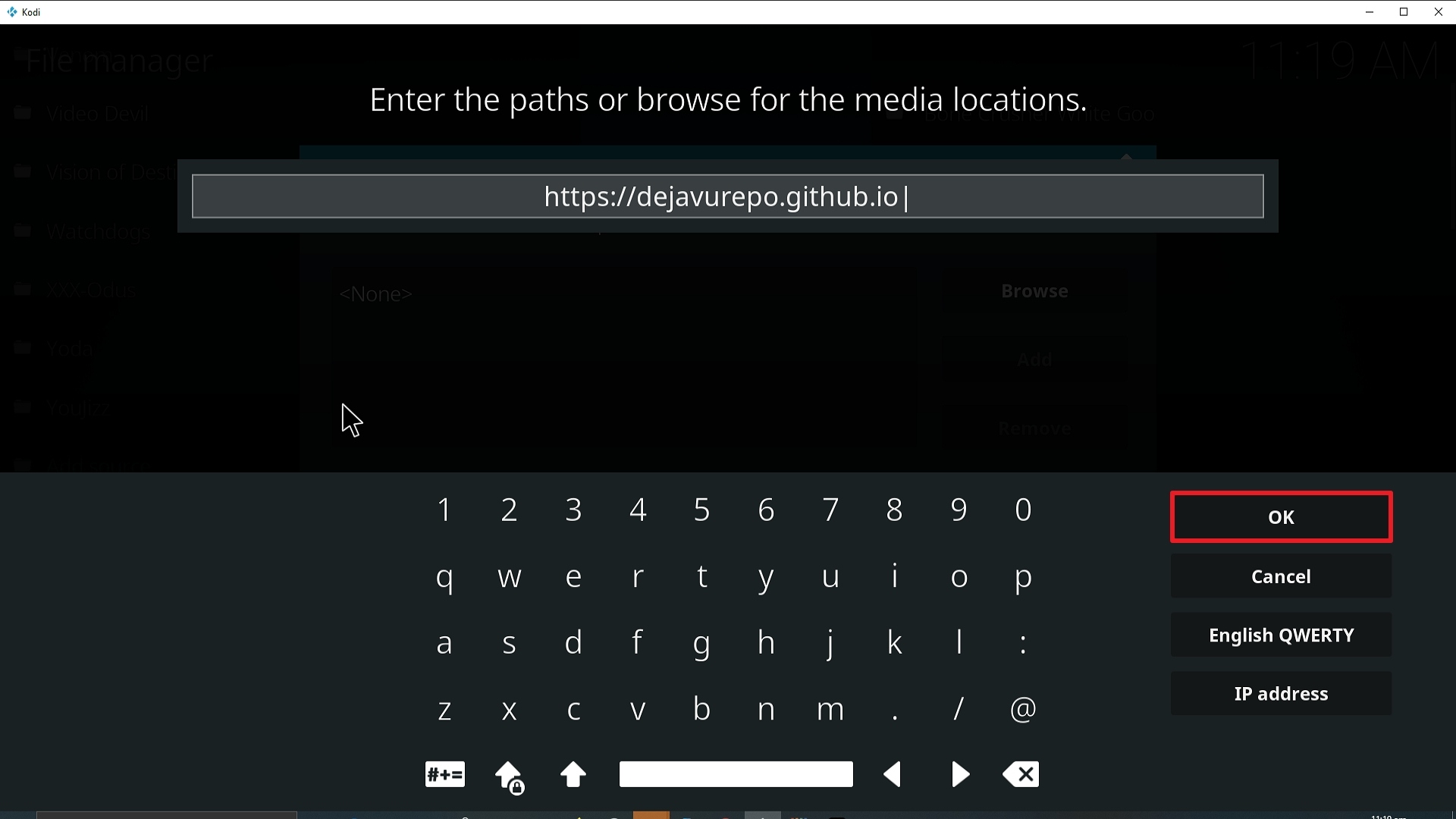 Step 10 Installing Mercury addon on Kodi