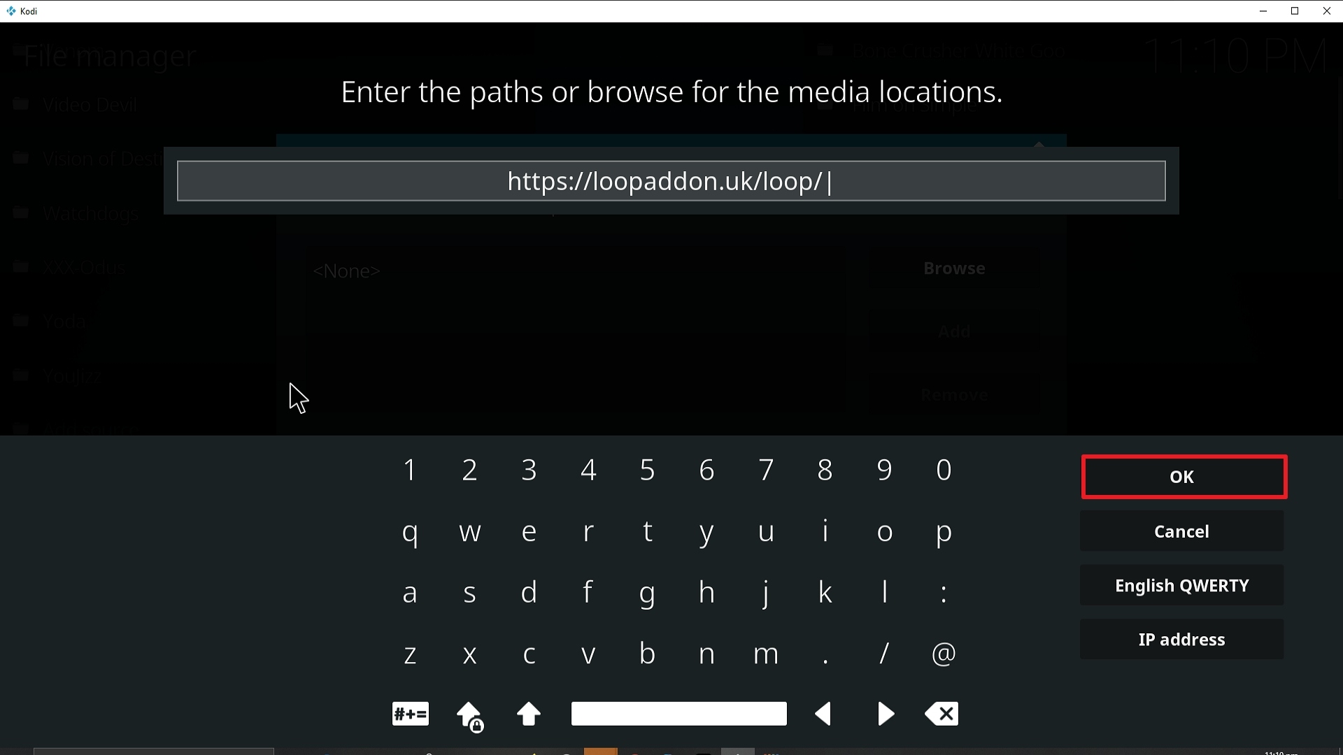 Step 10 Installing The Loop addon on Kodi