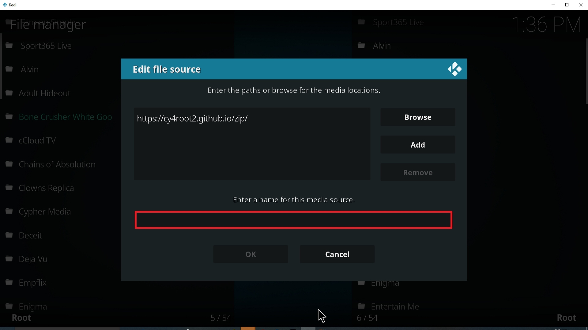 Step 11 Installing Bone Crusher White Goo Kodi addon on Kodi