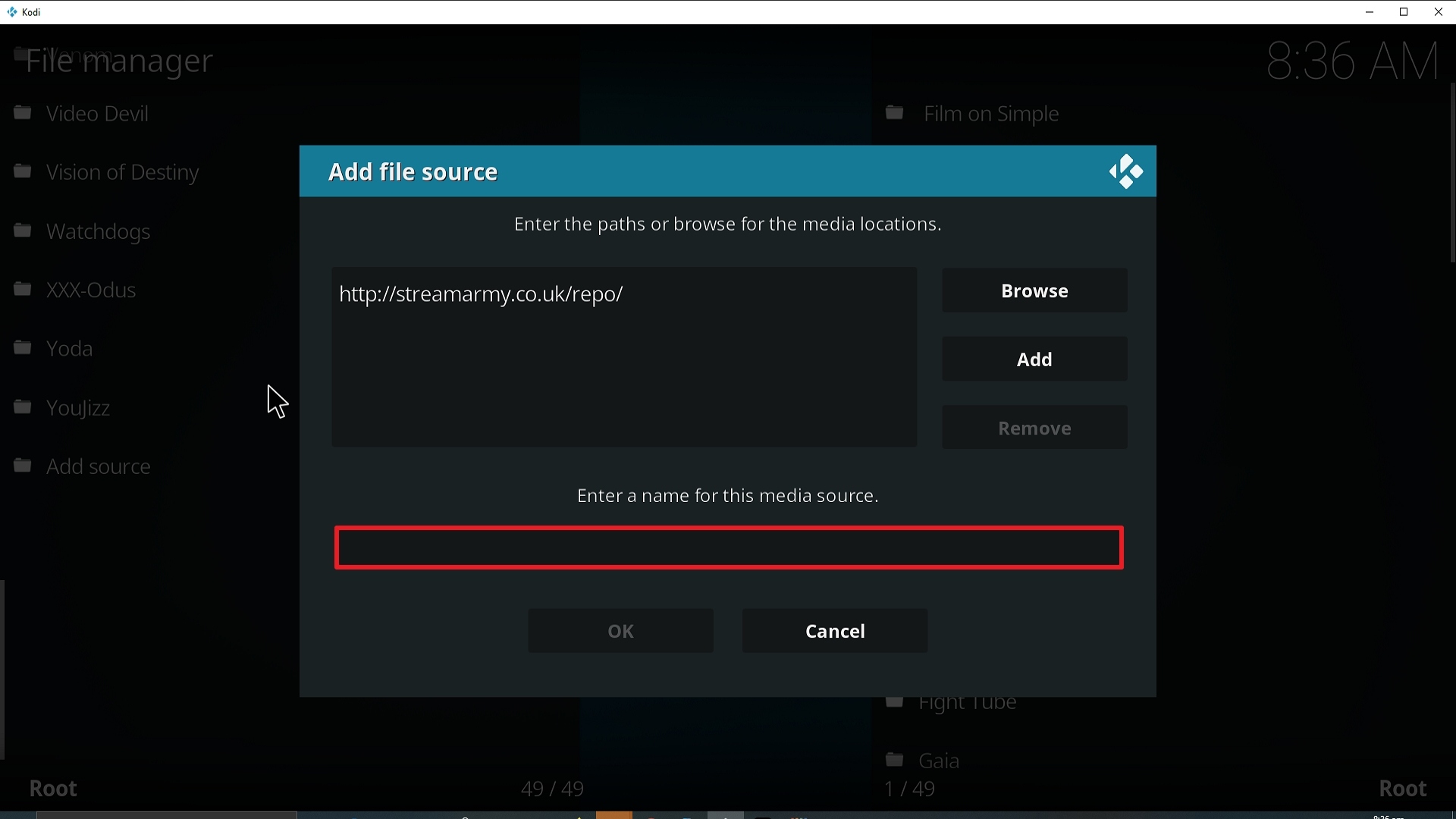 Step 11 Installing Entertain Me Kodi addon on Kodi