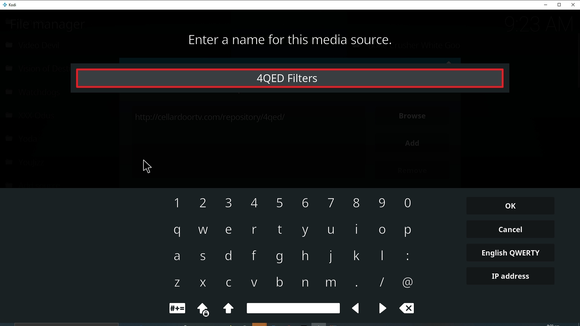 Step 12 Installing 4QED Filters addon on Kodi