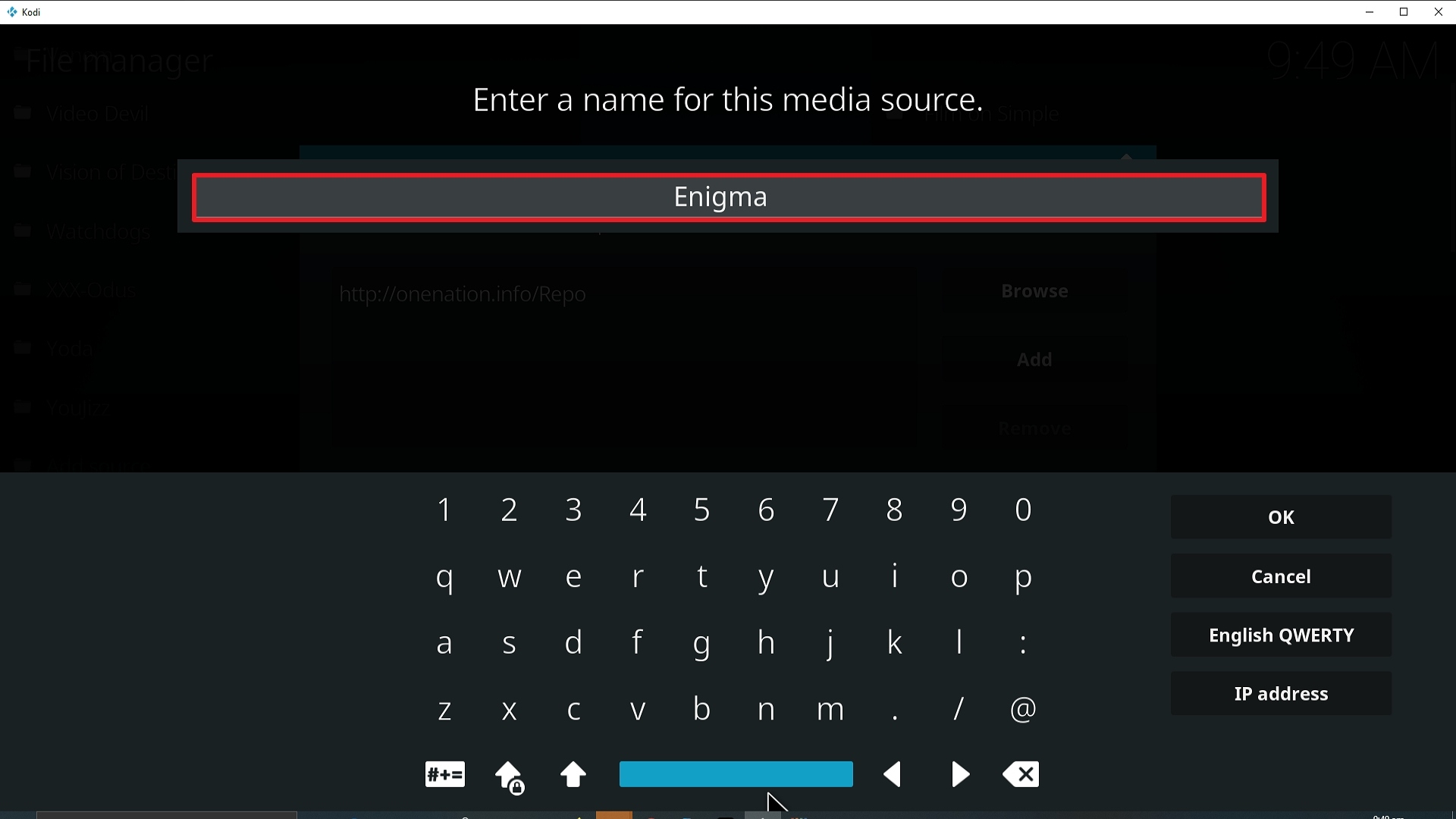 Step 12 Installing Enigma Kodi addon on Kodi