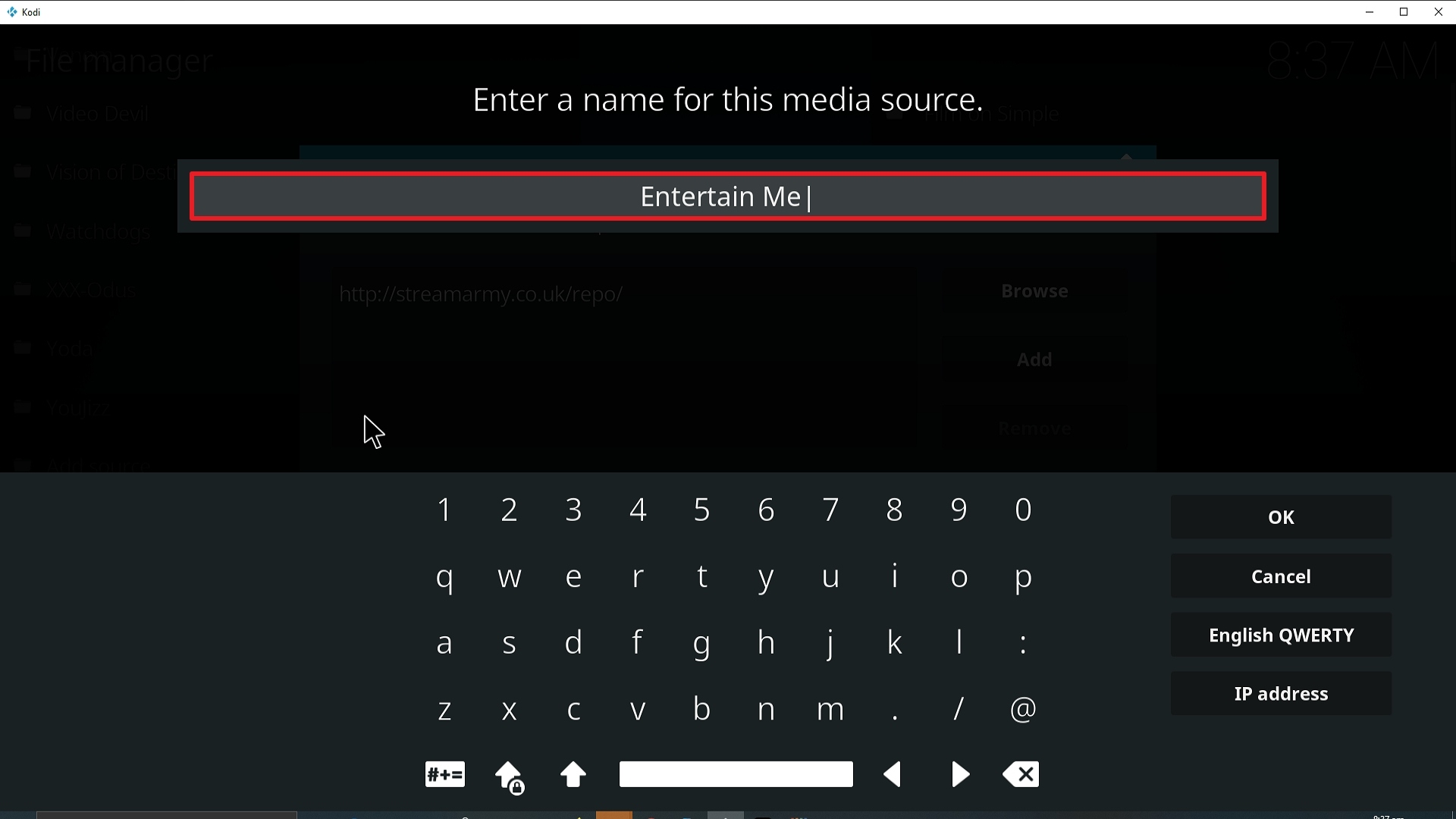 Step 12 Installing Entertain Me Kodi addon on Kodi