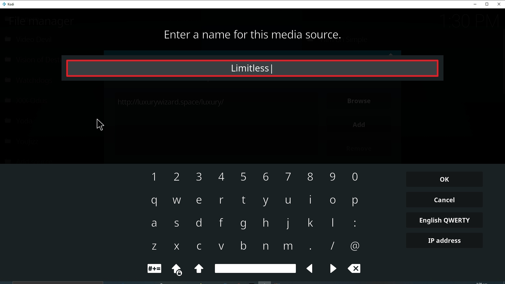 Step 12 Installing Limitless Kodi addon on Kodi