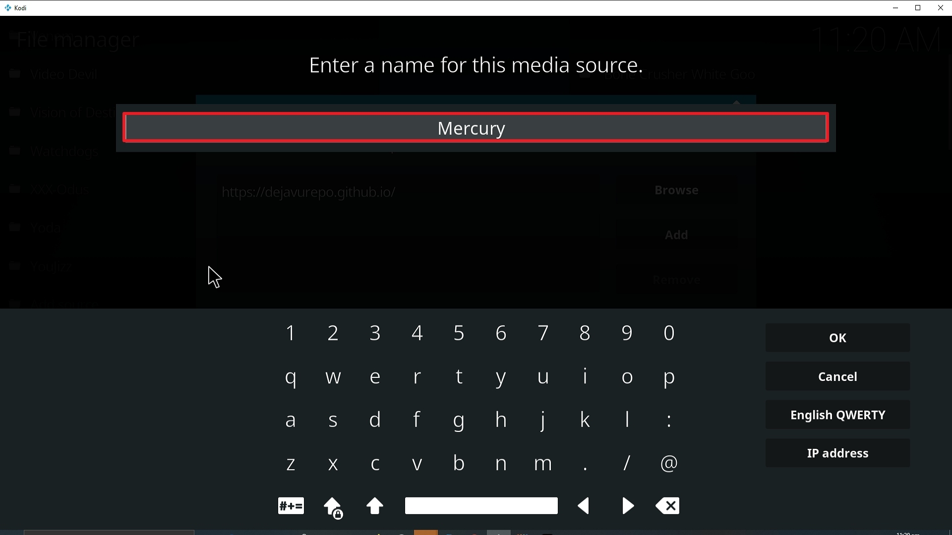 Step 12 Installing Mercury addon on Kodi