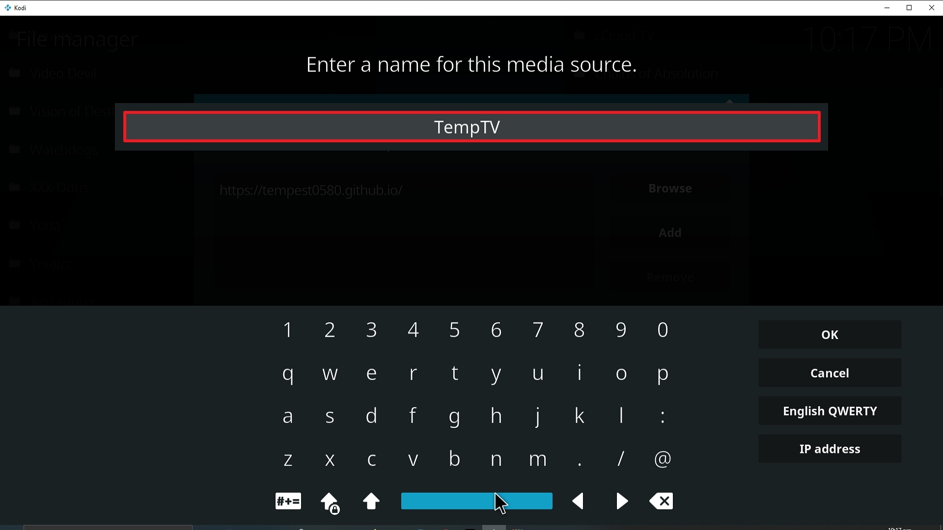 Step 12 Installing TempTV Kodi addon on Kodi
