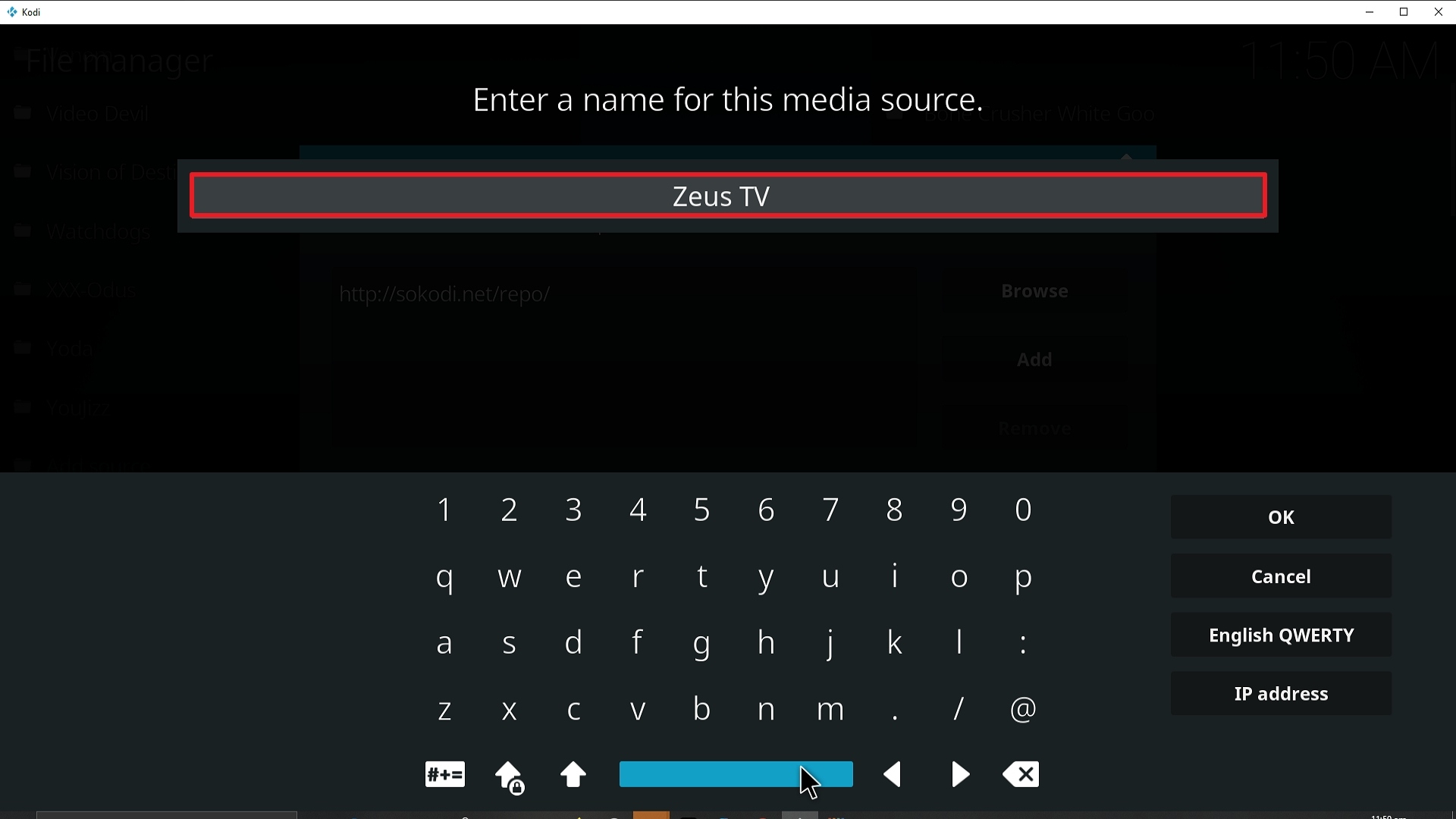 Step 12 Installing Zeus TV addon on Kodi
