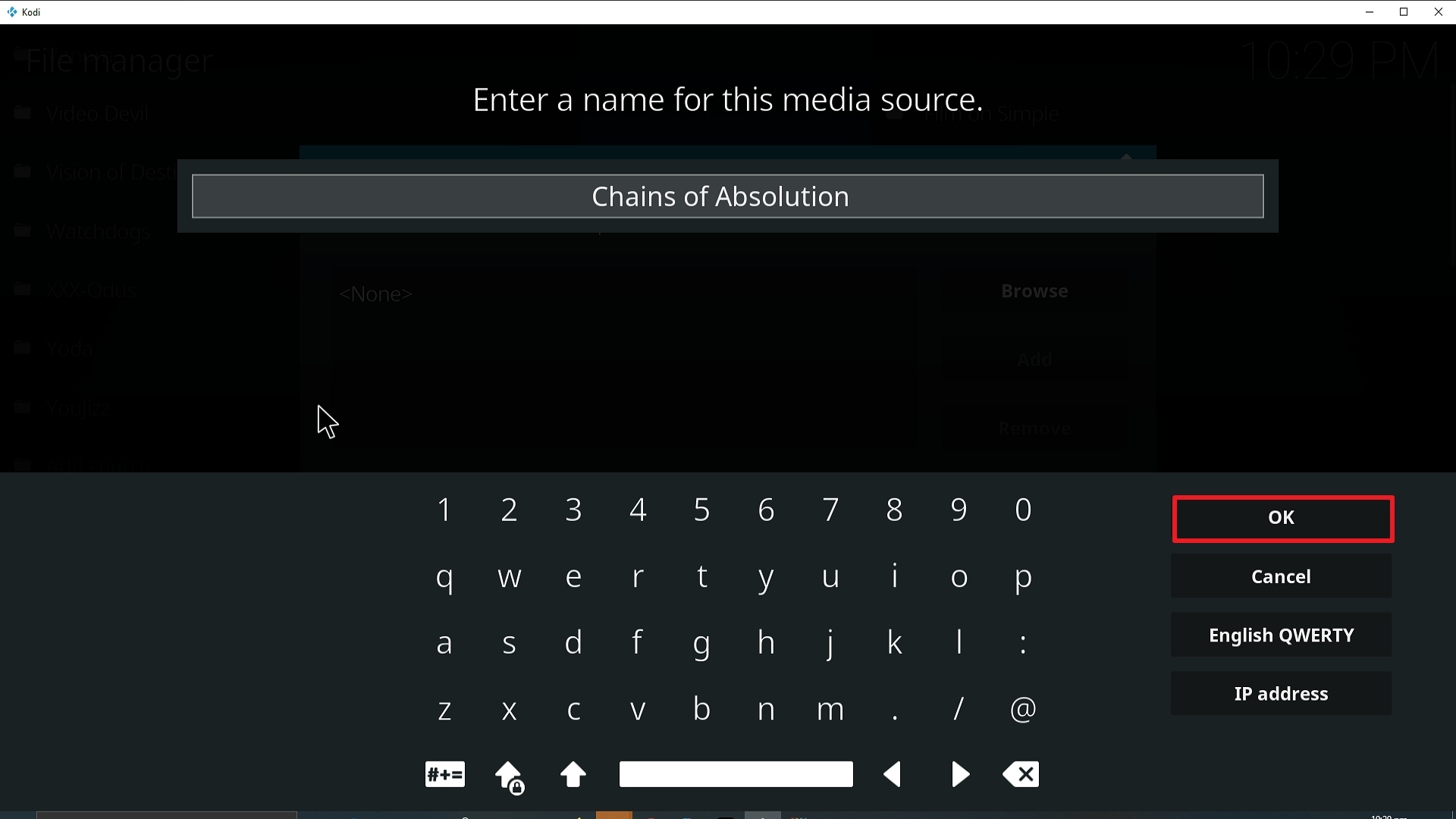Step 13 Installing Chains of Absolution Kodi addon on Kodi