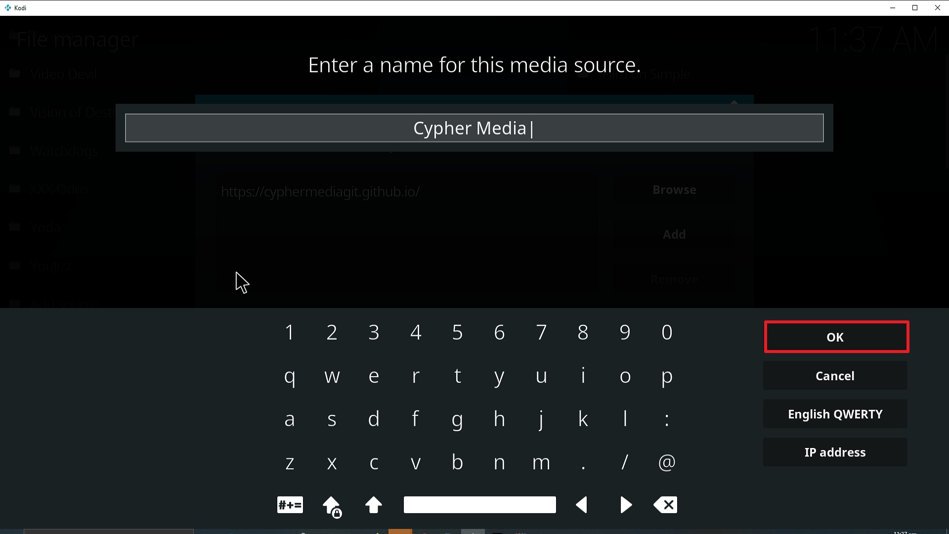 Step 13 Installing Cypher Media Kodi addon on Kodi