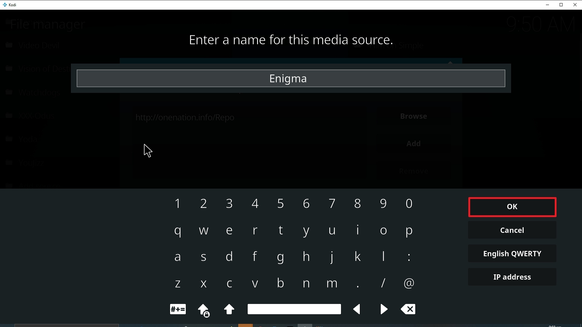 Step 13 Installing Enigma Kodi addon on Kodi