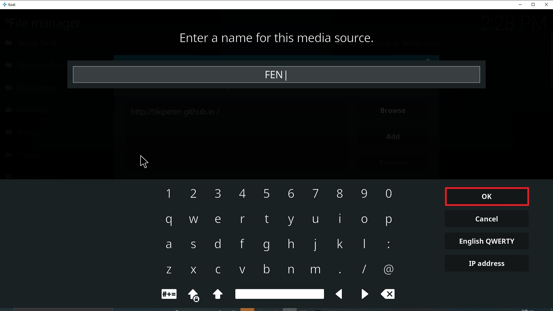 Step 13 Installing FEN addon on Kodi
