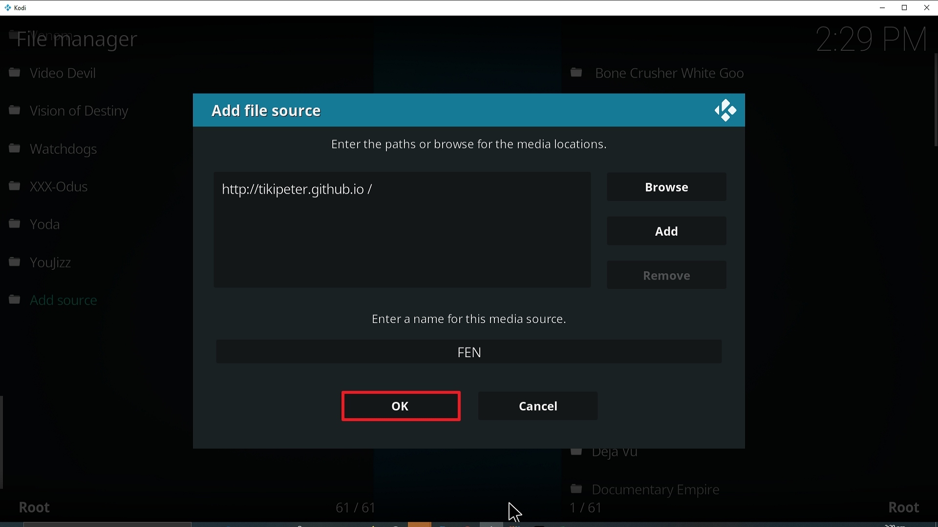 Step 14 Installing FEN addon on Kodi