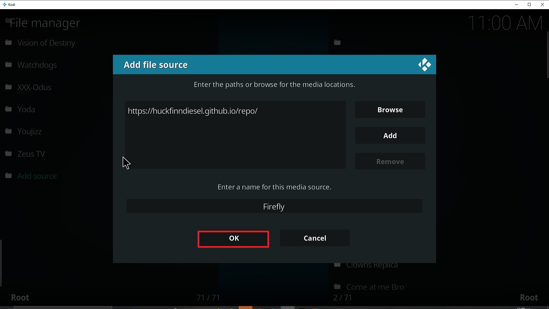 Step 14 Installing Firefly addon on Kodi