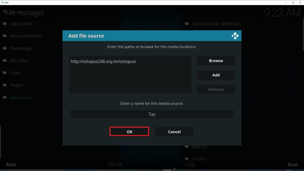 Step 14 Installing Taz addon on Kodi