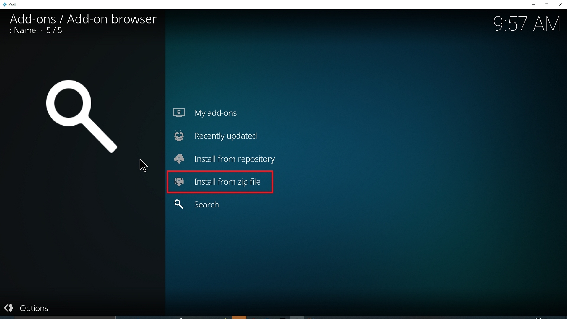 Step 16 Installing Enigma Kodi addon on Kodi