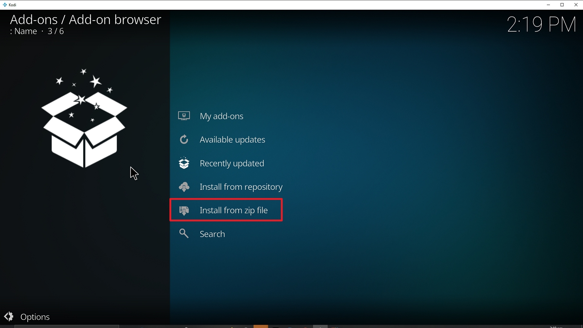 Step 16 Installing Vile addon on Kodi