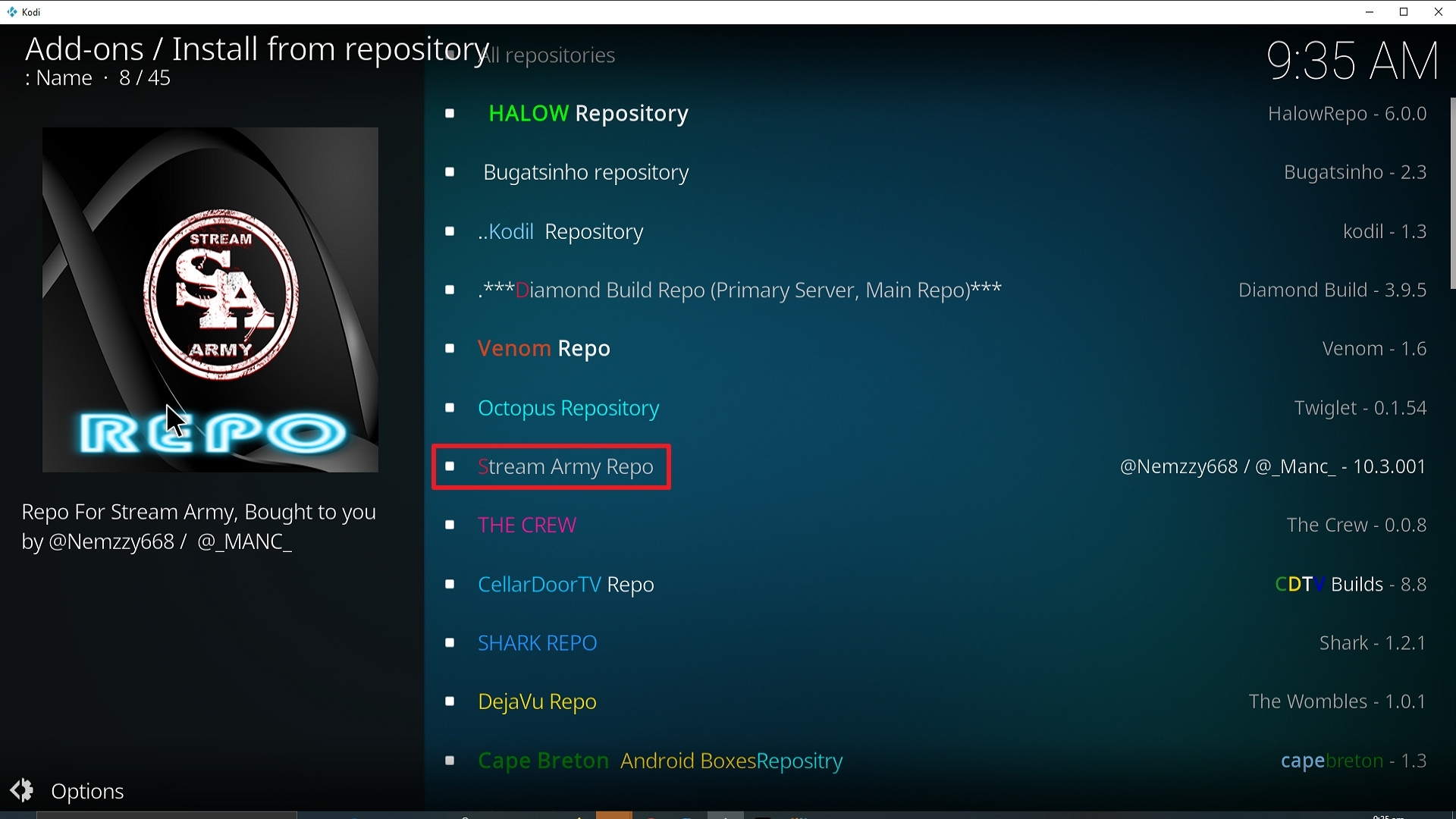 Step 20 Installing Entertain Me Kodi addon on Kodi