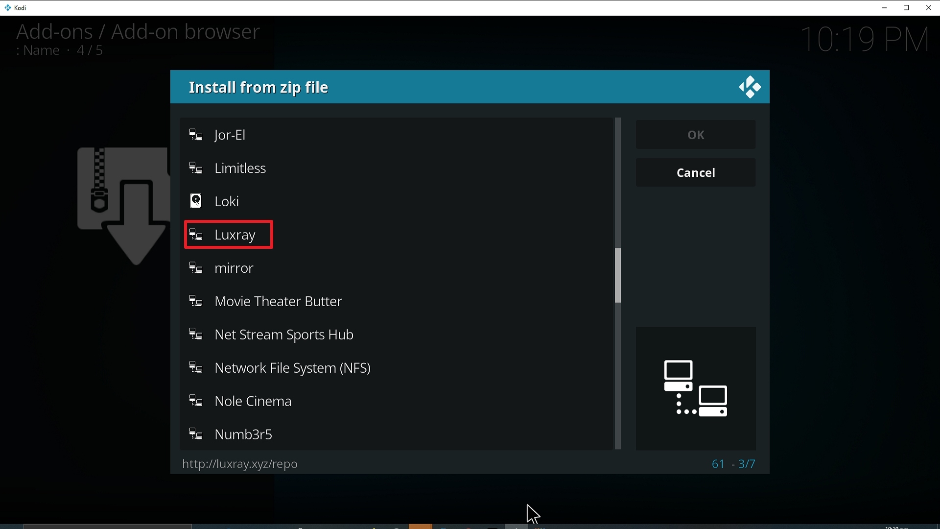 Step 17 Installing Luxray addon on Kodi