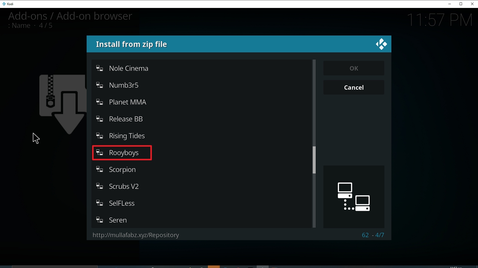Step 17 Installing Rooboys addon on Kodi