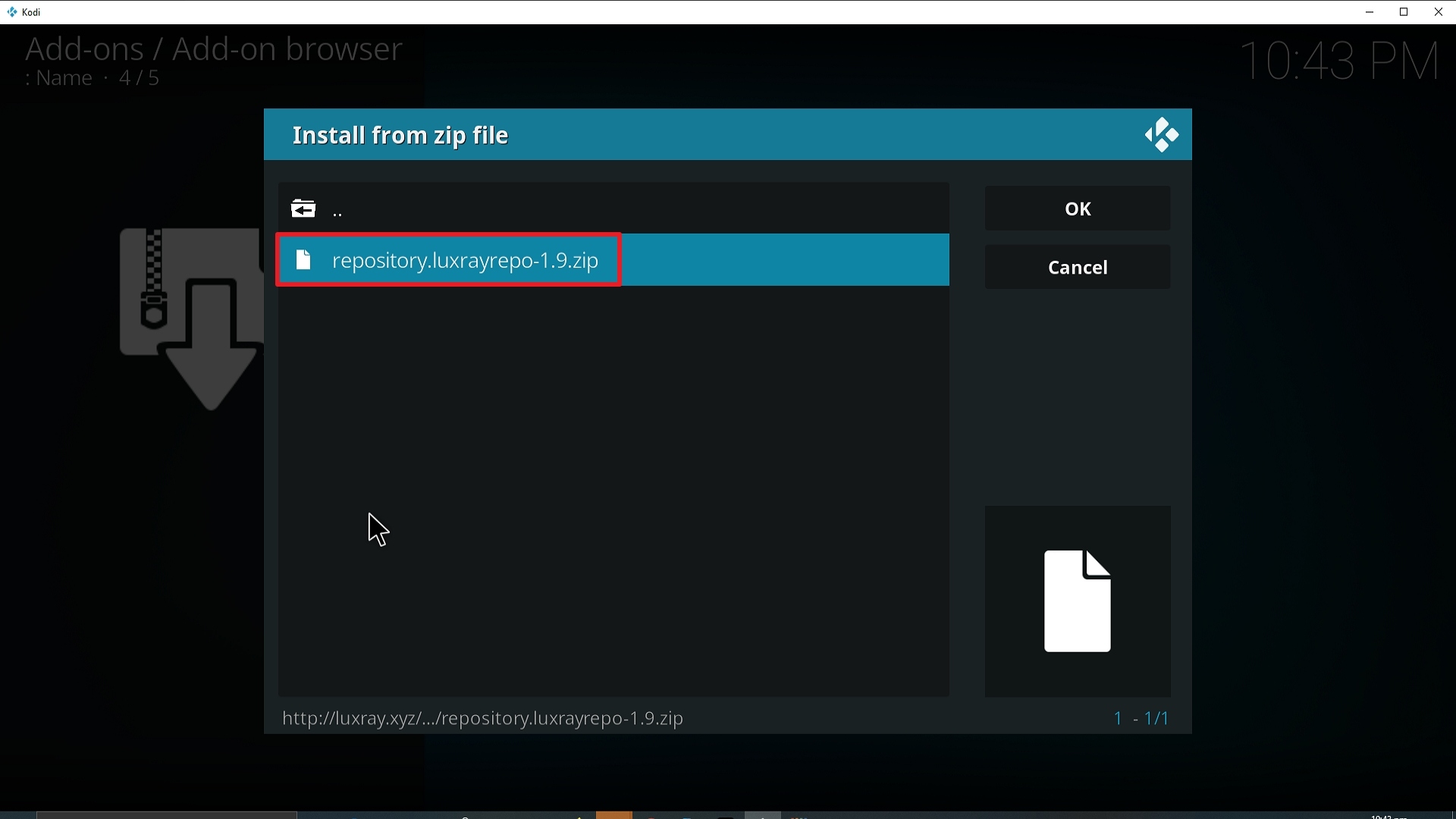 Step 18 Installing Chains of Absolution Kodi addon on Kodi