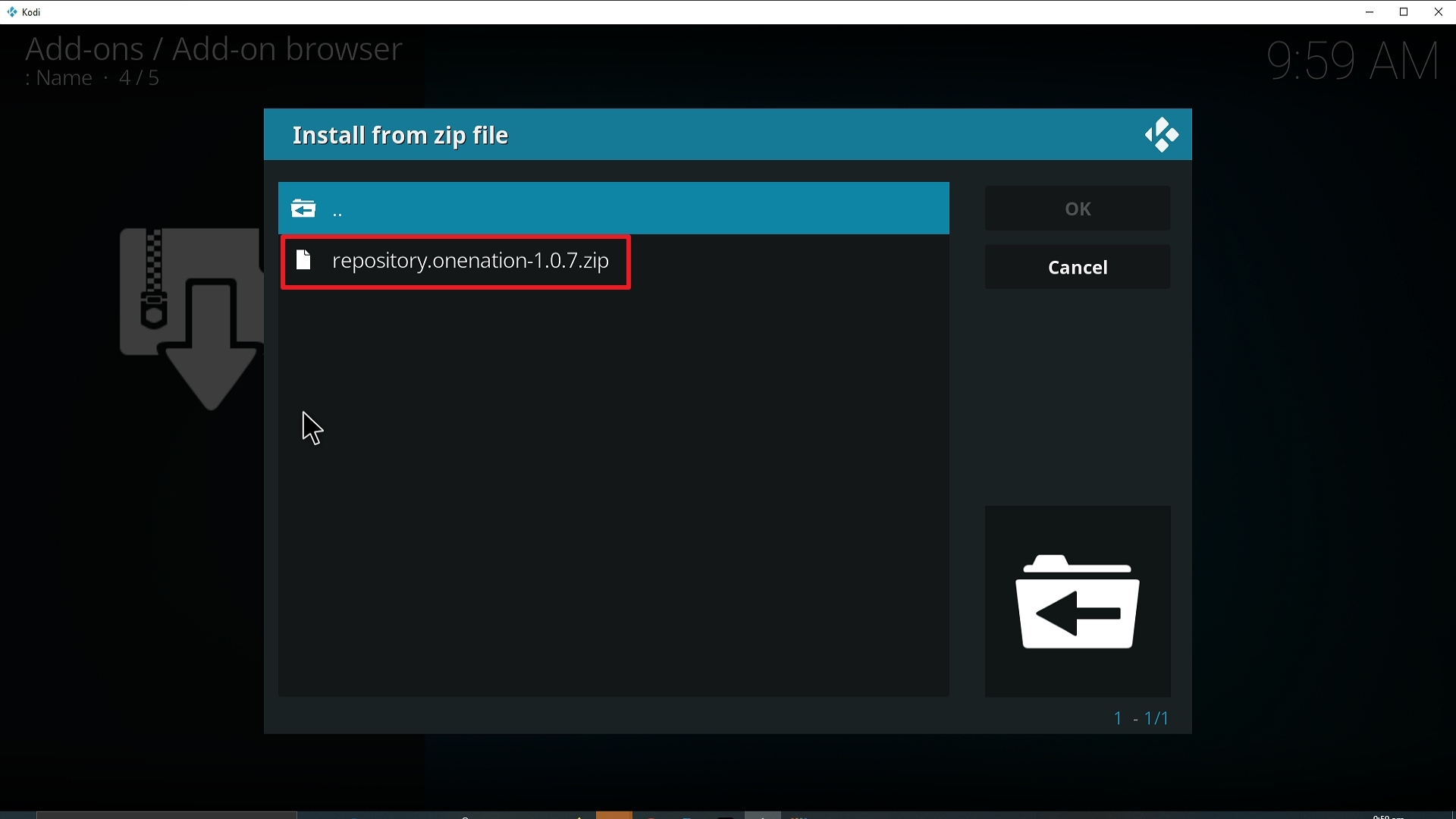 Step 18 Installing Enigma Kodi addon on Kodi