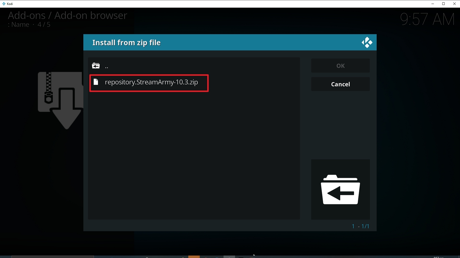 Step 18 Installing Entertain Me Kodi addon on Kodi