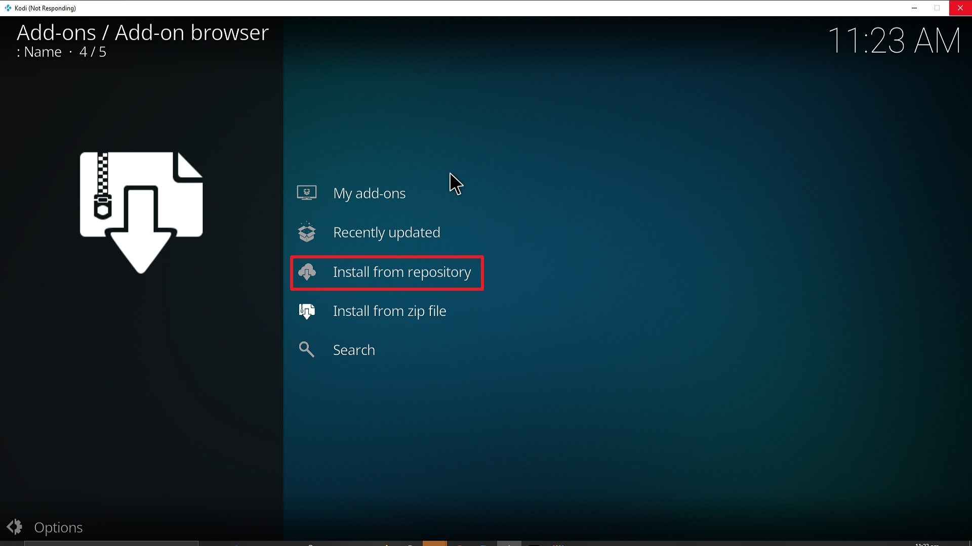 Step 19 Installing Firefly addon on Kodi