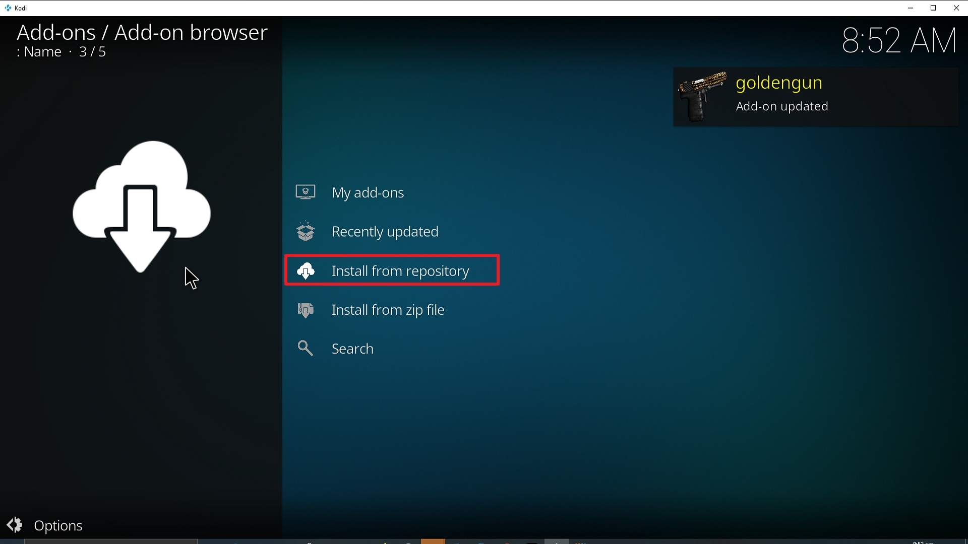 Step 19 Installing Resistance addon on Kodi