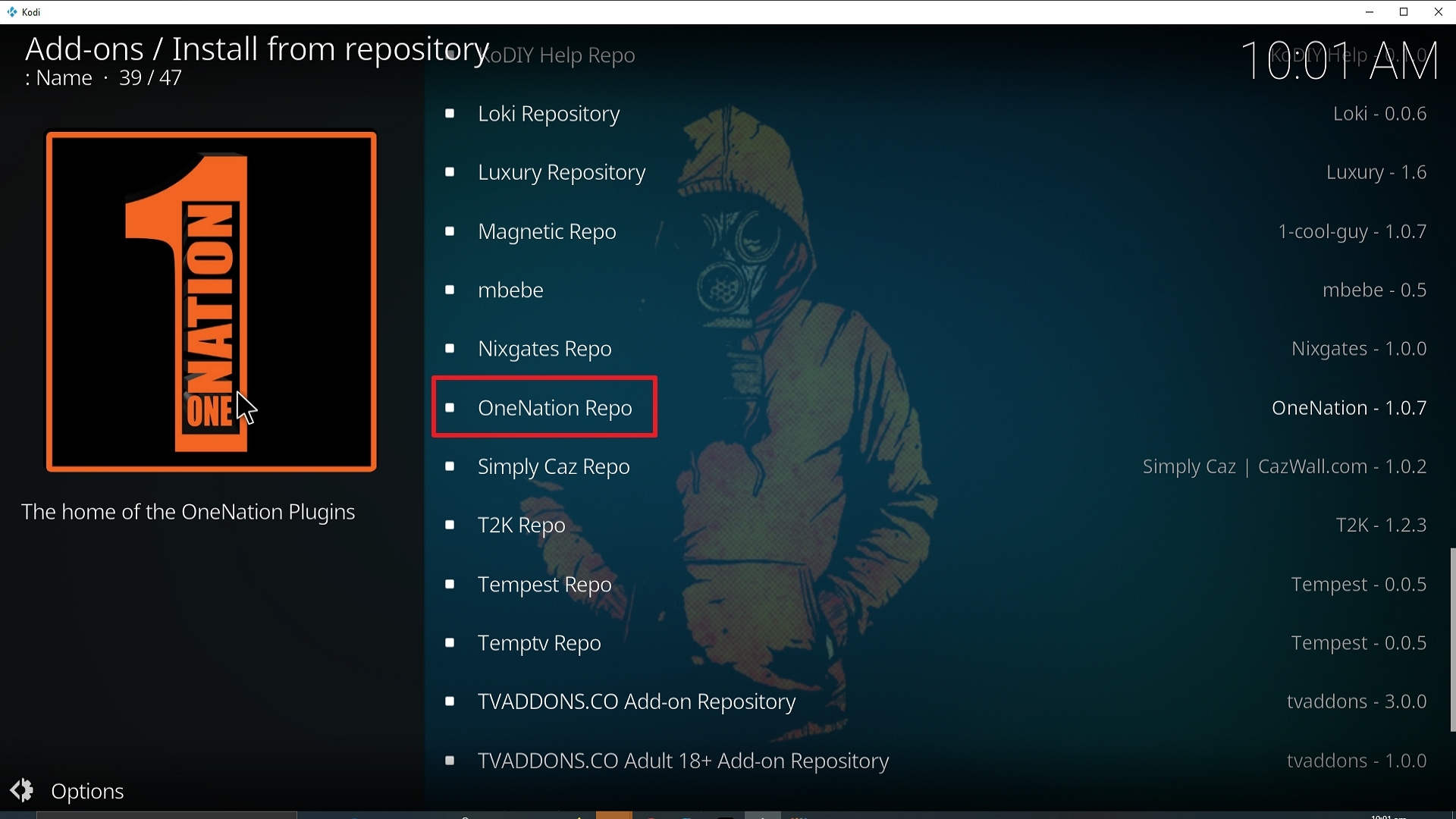 Step 20 Installing Enigma Kodi addon on Kodi
