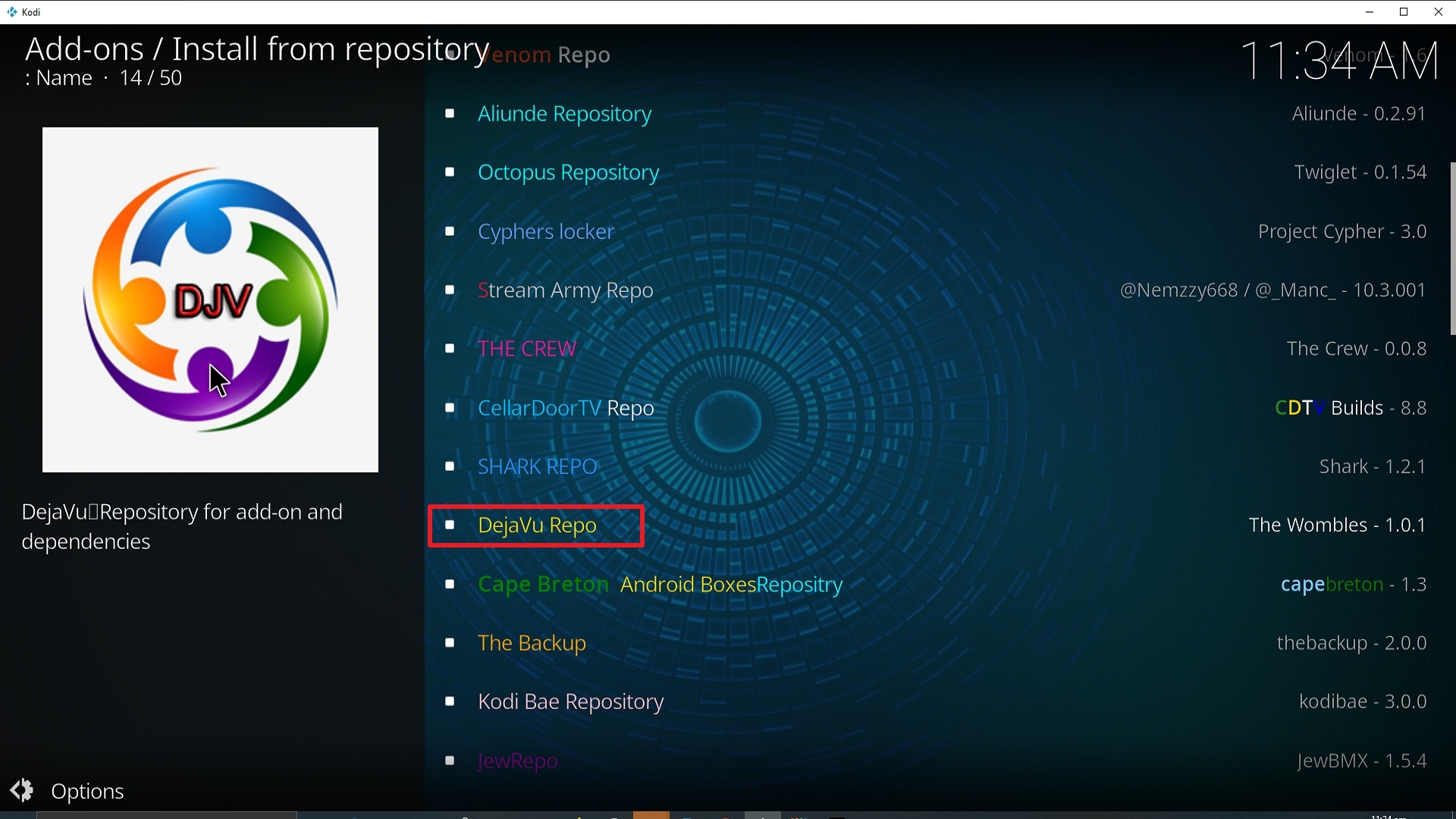 Step 20 Installing Mercury addon on Kodi