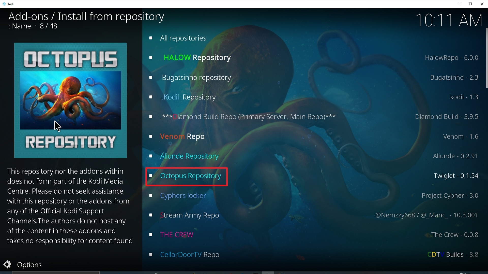 Step 20 Installing Taz addon on Kodi