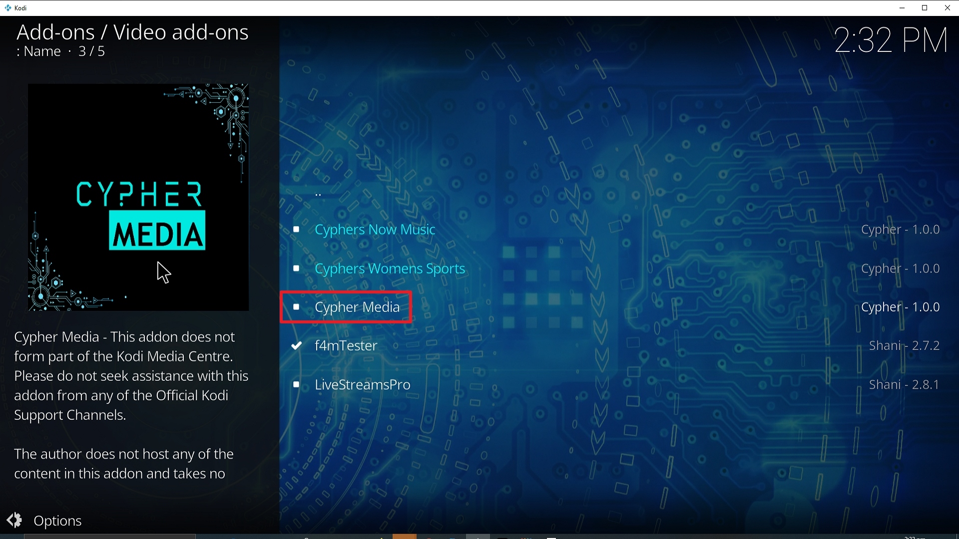 Step 22 Installing Cypher Media Kodi addon on Kodi