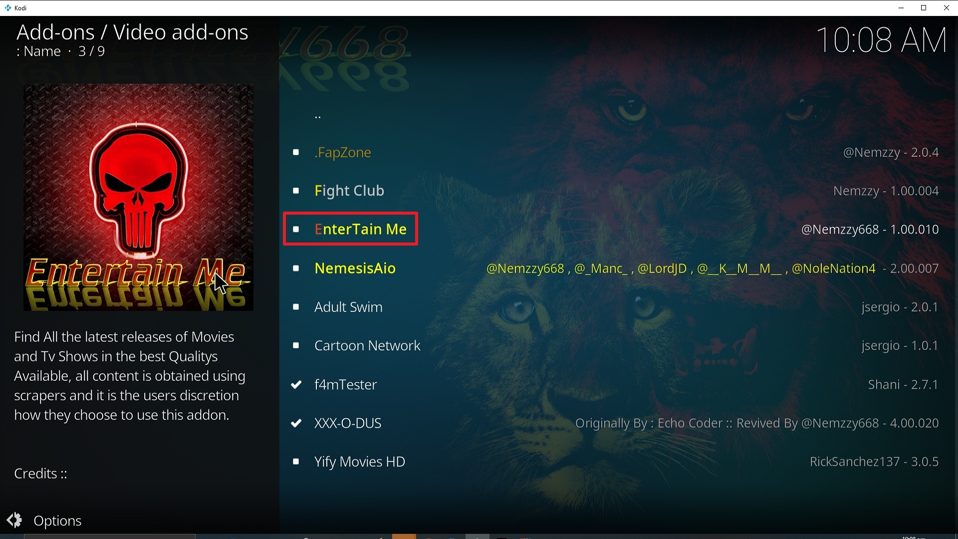 Step 22 Installing Entertain Me Kodi addon on Kodi