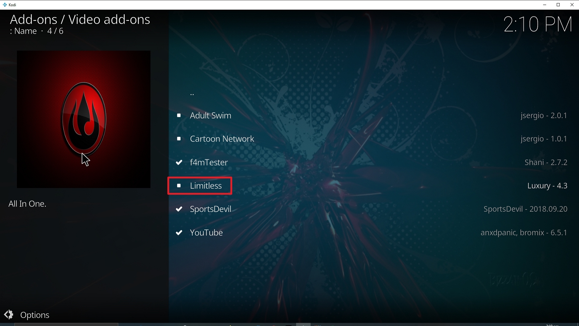 Step 22 Installing Limitless Kodi addon on Kodi