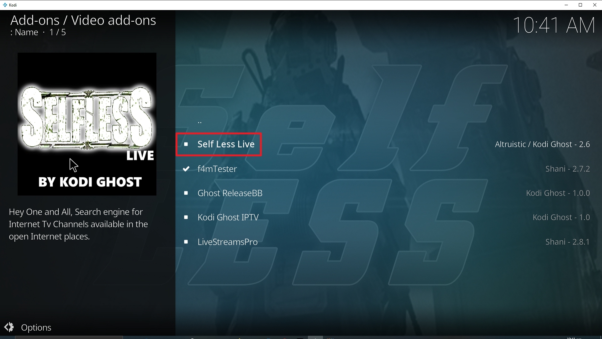 Step 22 Installing SelfLess Kodi addon on Kodi
