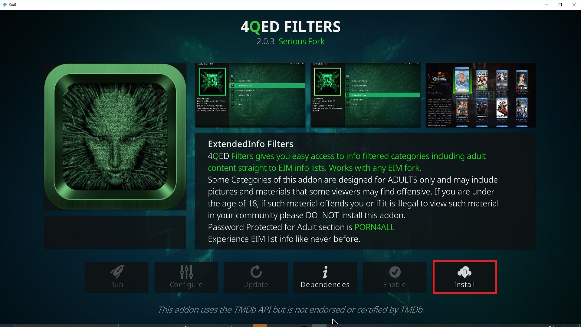 Step 23 Installing 4QED Filters addon on Kodi