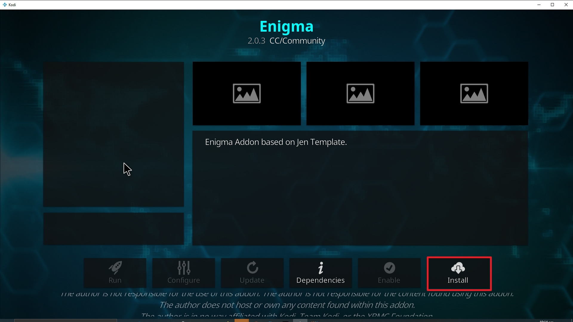 Step 23 Installing Enigma Kodi addon on Kodi
